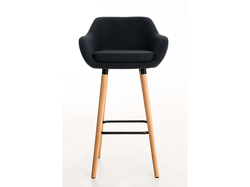 Lot de 2 tabourets tissu noire 55 x 46 x 99 cm 10_0000271