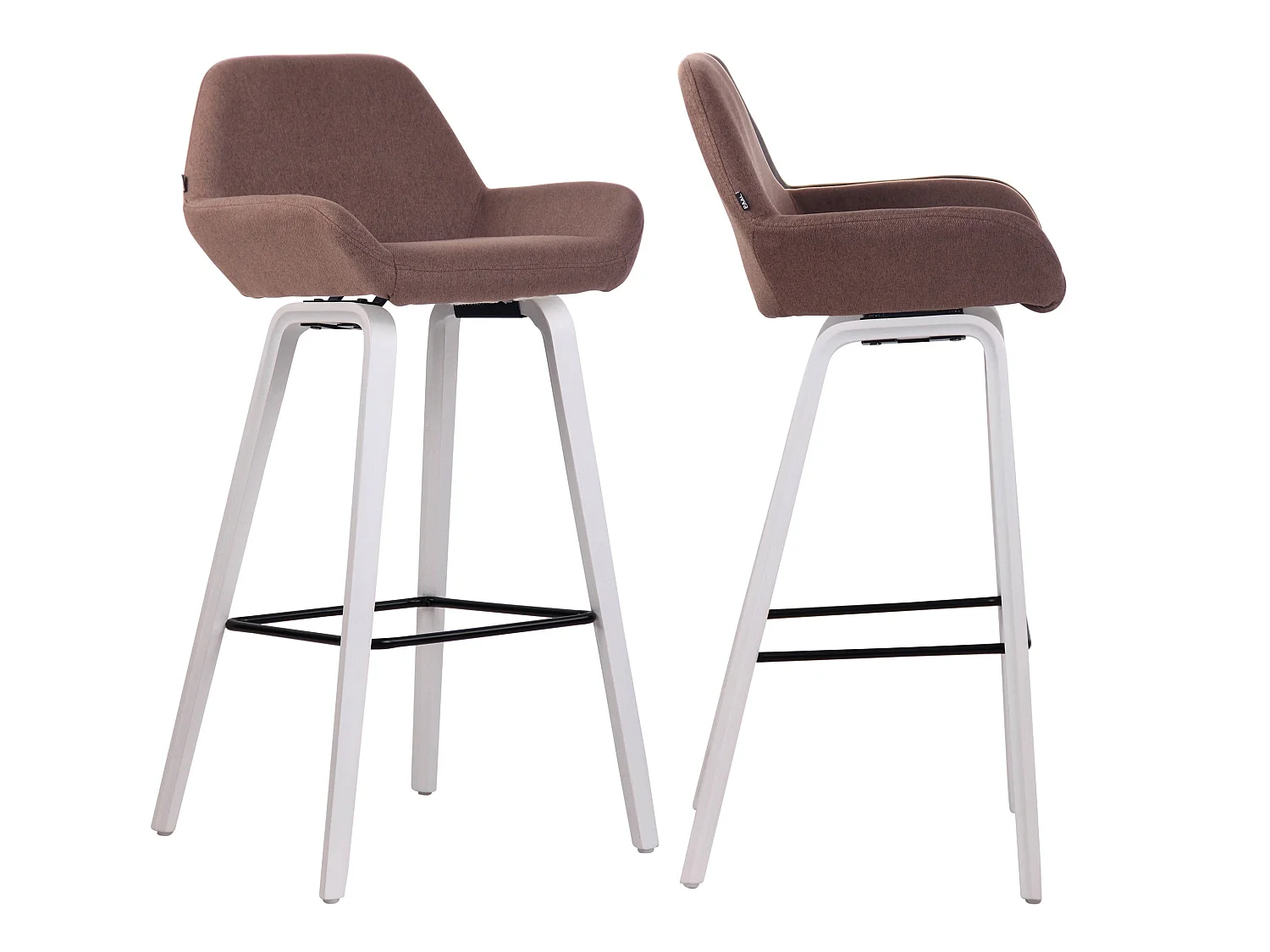 Lot de 2 tabourets bois blanche 52 x 51 x 103 cm 10_0000410