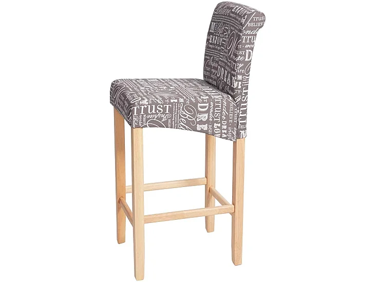 Lot de 2 tabourets tissu grise 39 x 53 x 105 cm TDB04075