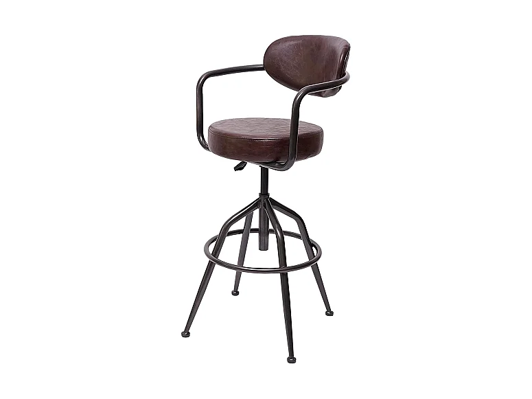 1x tabouret de bar marron 53 x 43 x 106 cm TDB04058