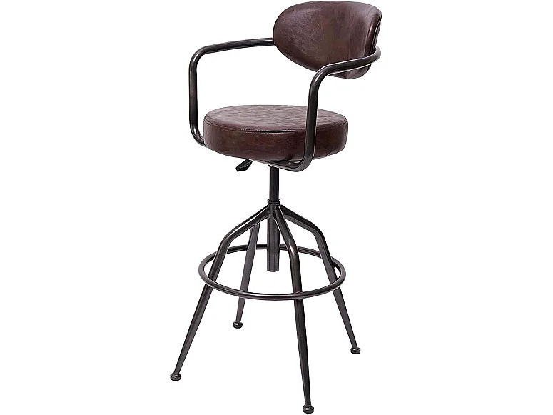 1x tabouret de bar marron 53 x 43 x 106 cm TDB04058