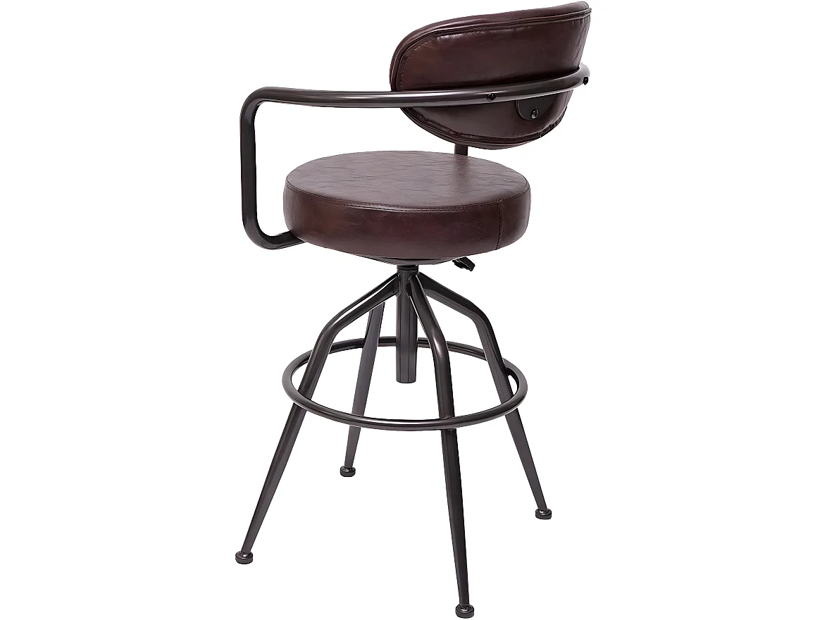 1x tabouret de bar marron 53 x 43 x 106 cm TDB04058