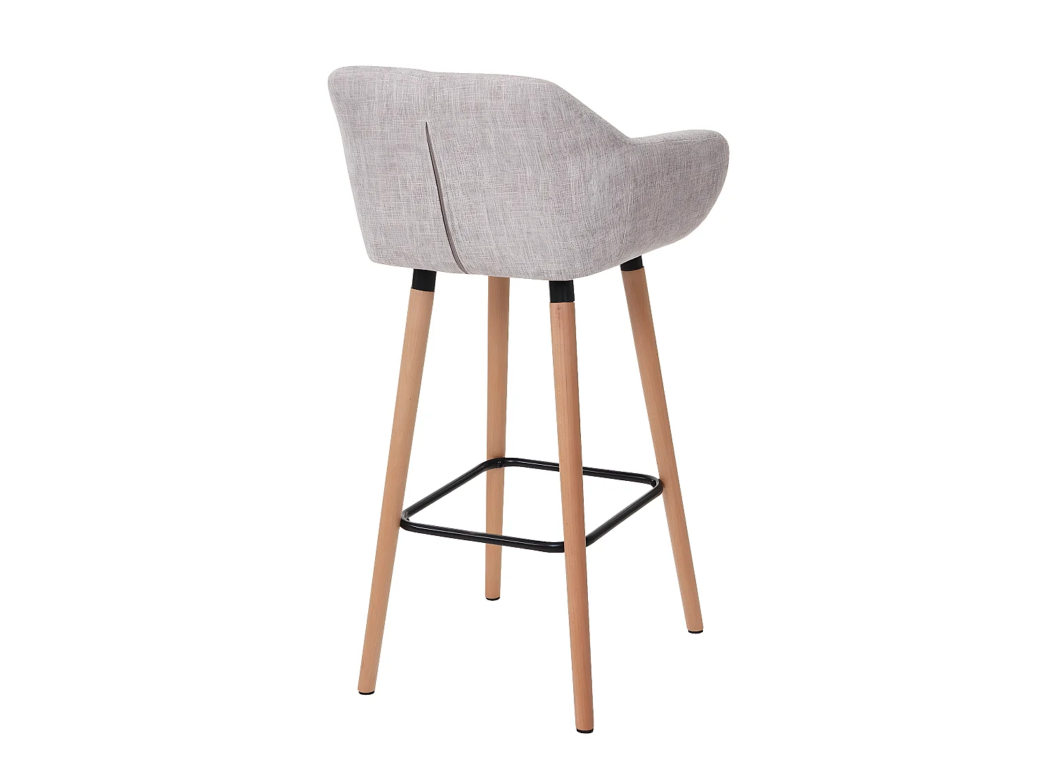Tabouret de bar chaise tissu crème 53 x 45 x 99 cm 04_0005297