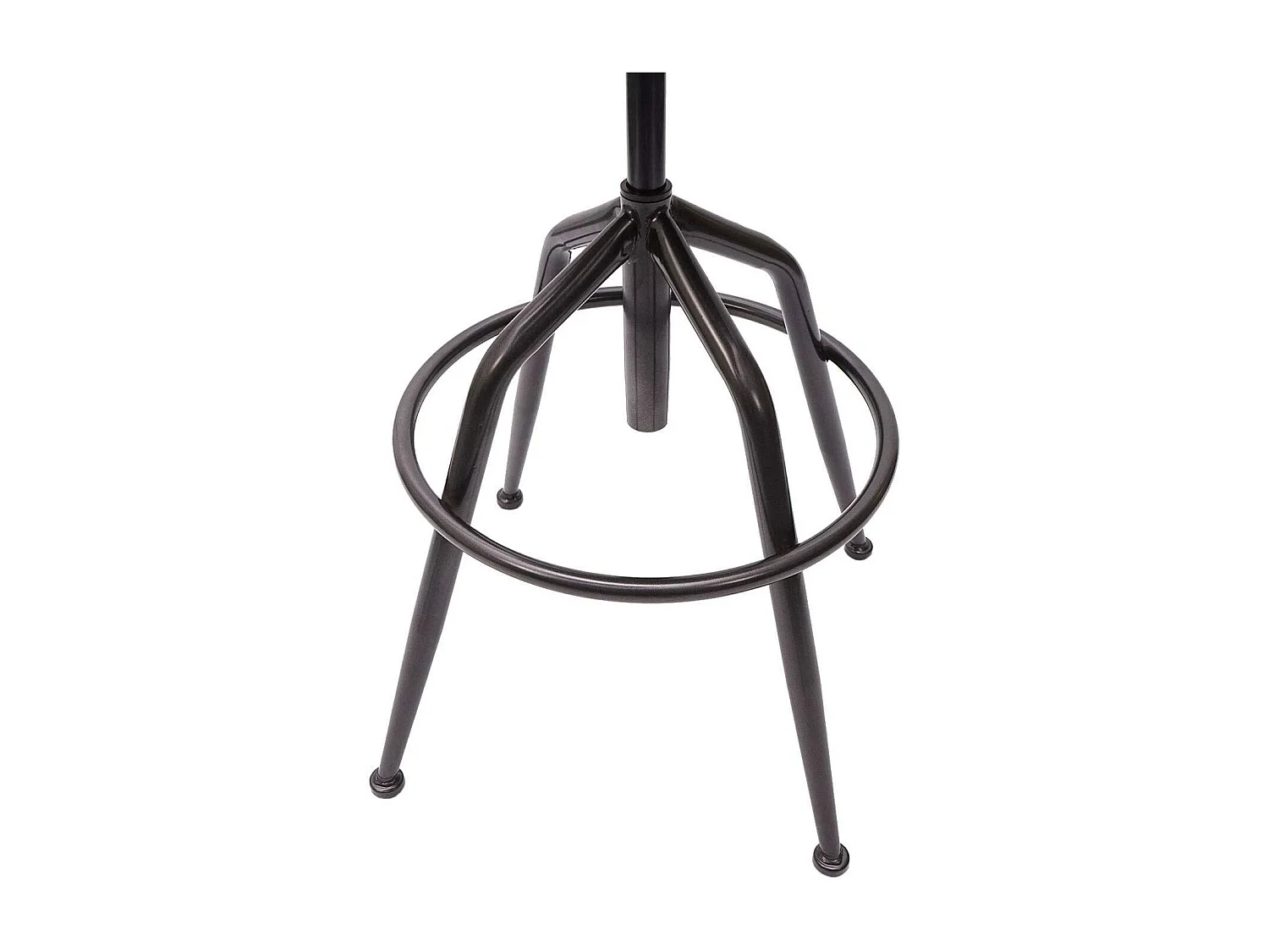 1x taburete de bar giratorio estilo industrial vintage gris regulable en altura con respaldo TDB04057