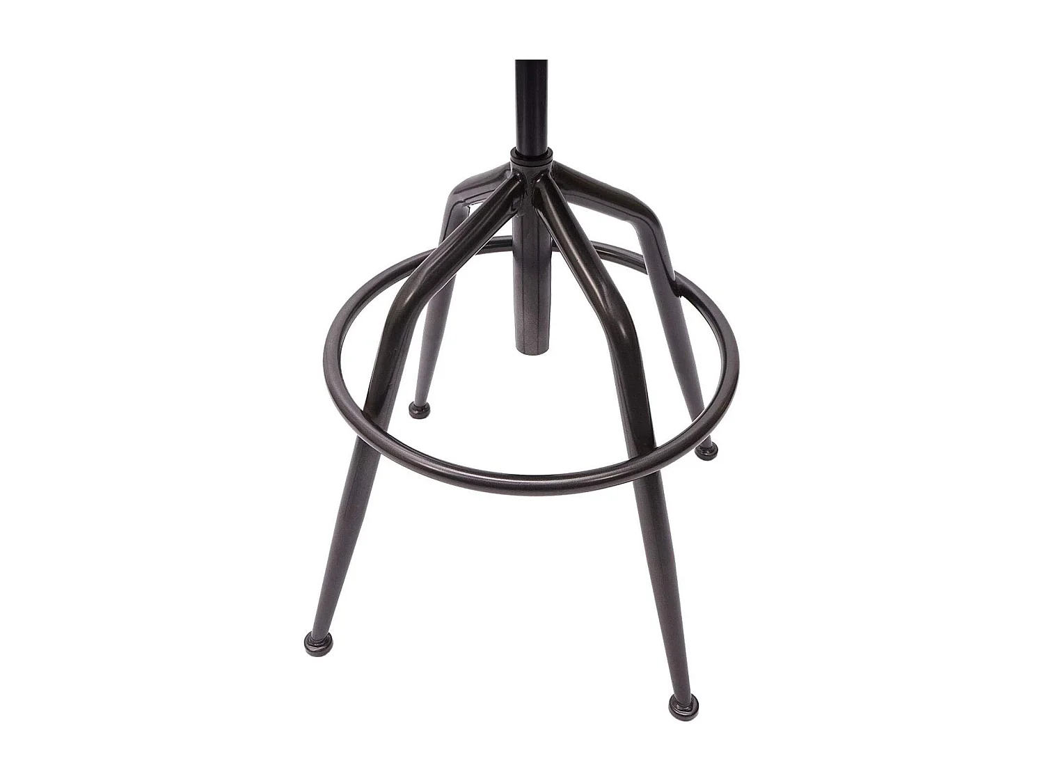 1x taburete de bar giratorio estilo industrial vintage gris regulable en altura con respaldo TDB04057