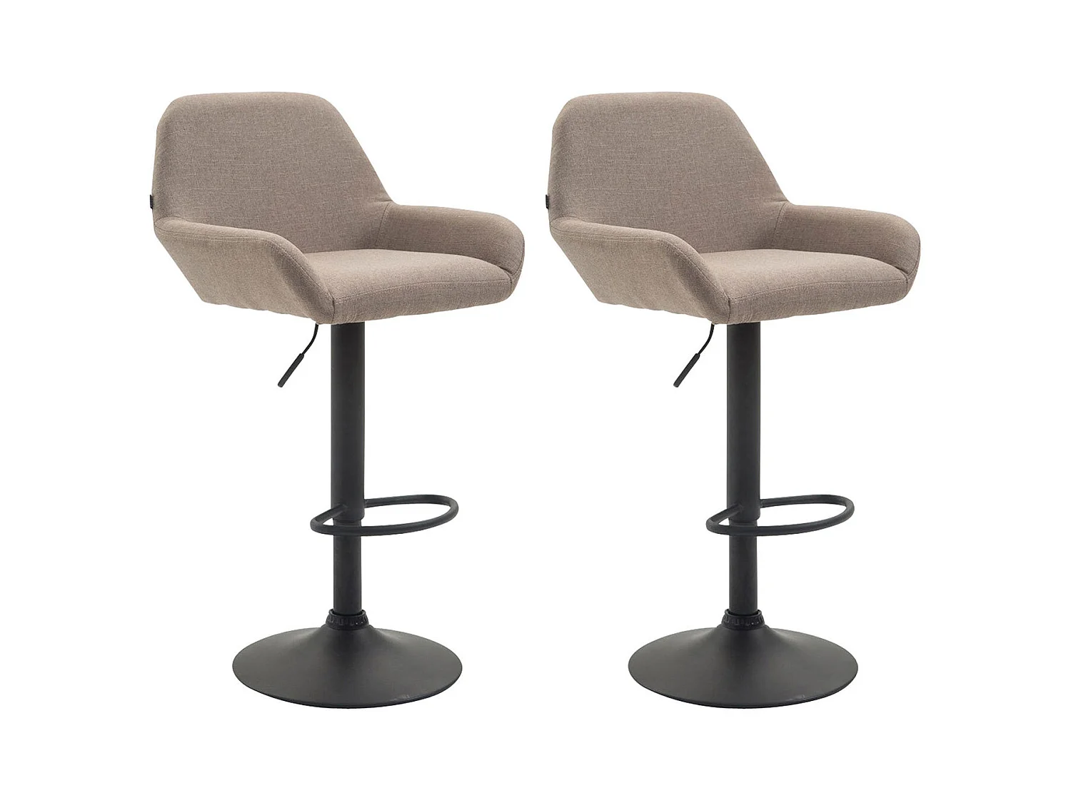 Lot de 2 tabourets métal argentée 51 x 52 x 89 cm TDB10230
