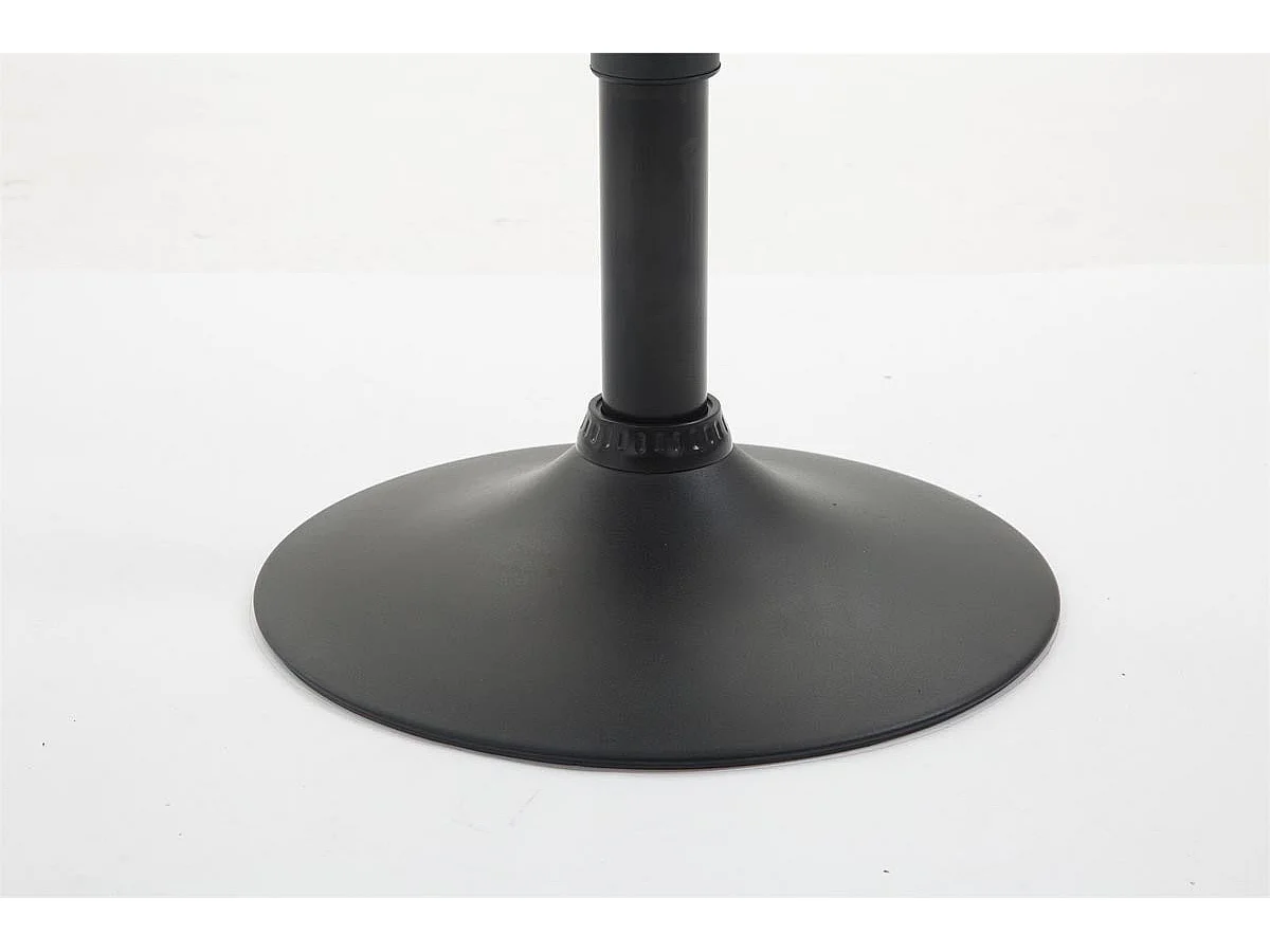 Juego de 2 taburetes de bar modernos y cómodos en tela topo con patas trompeta de metal negro TDB10230