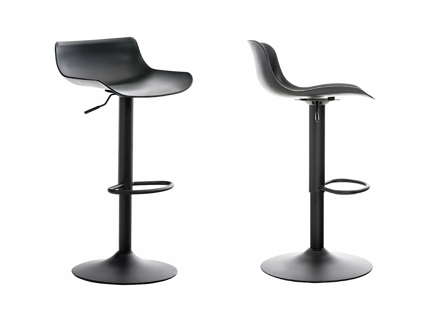 Lot de 2 tabourets métal argentée 43 x 44 x 75 cm 10_0000312