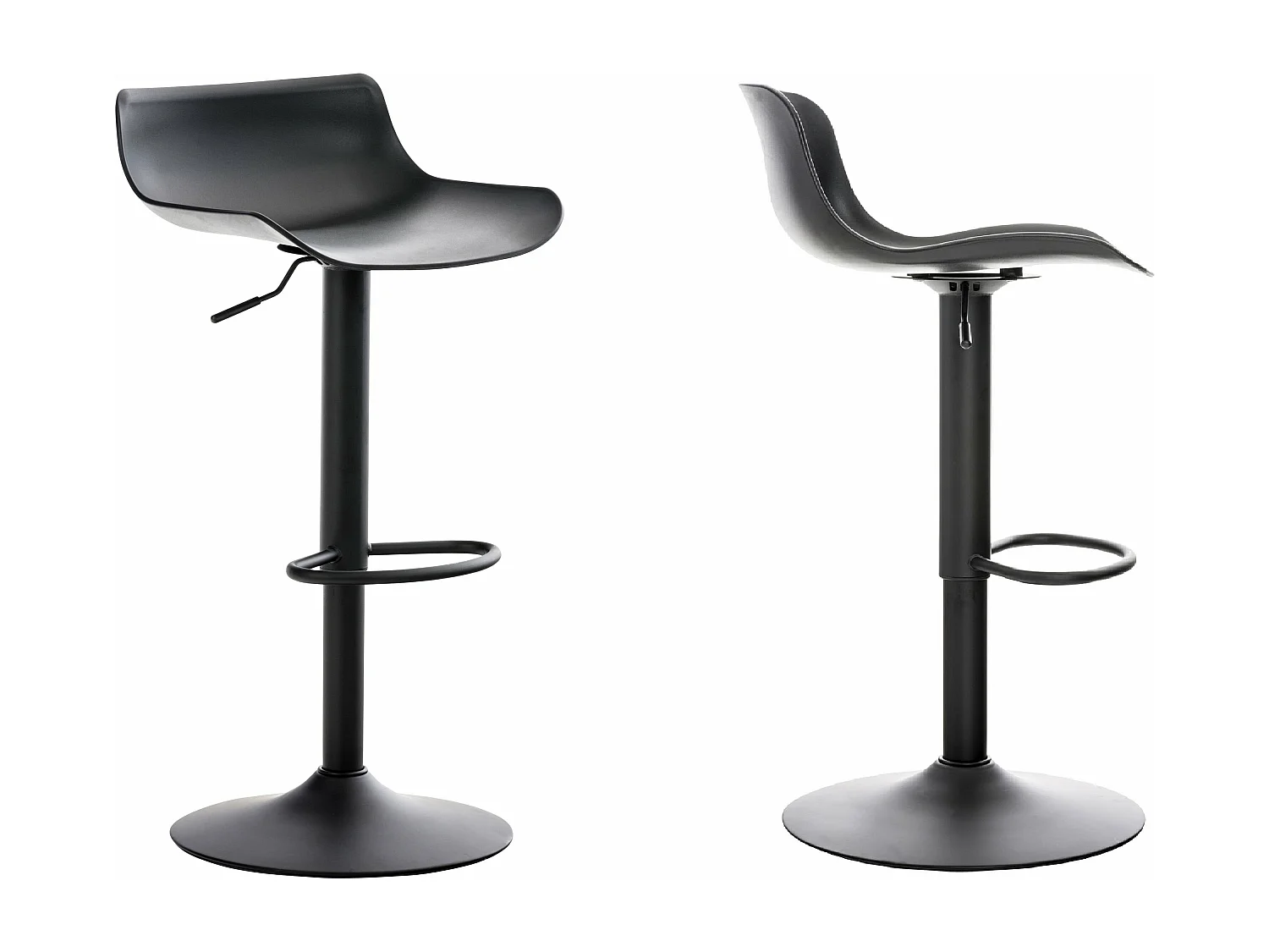 Lot de 2 tabourets métal argentée 43 x 44 x 75 cm 10_0000312