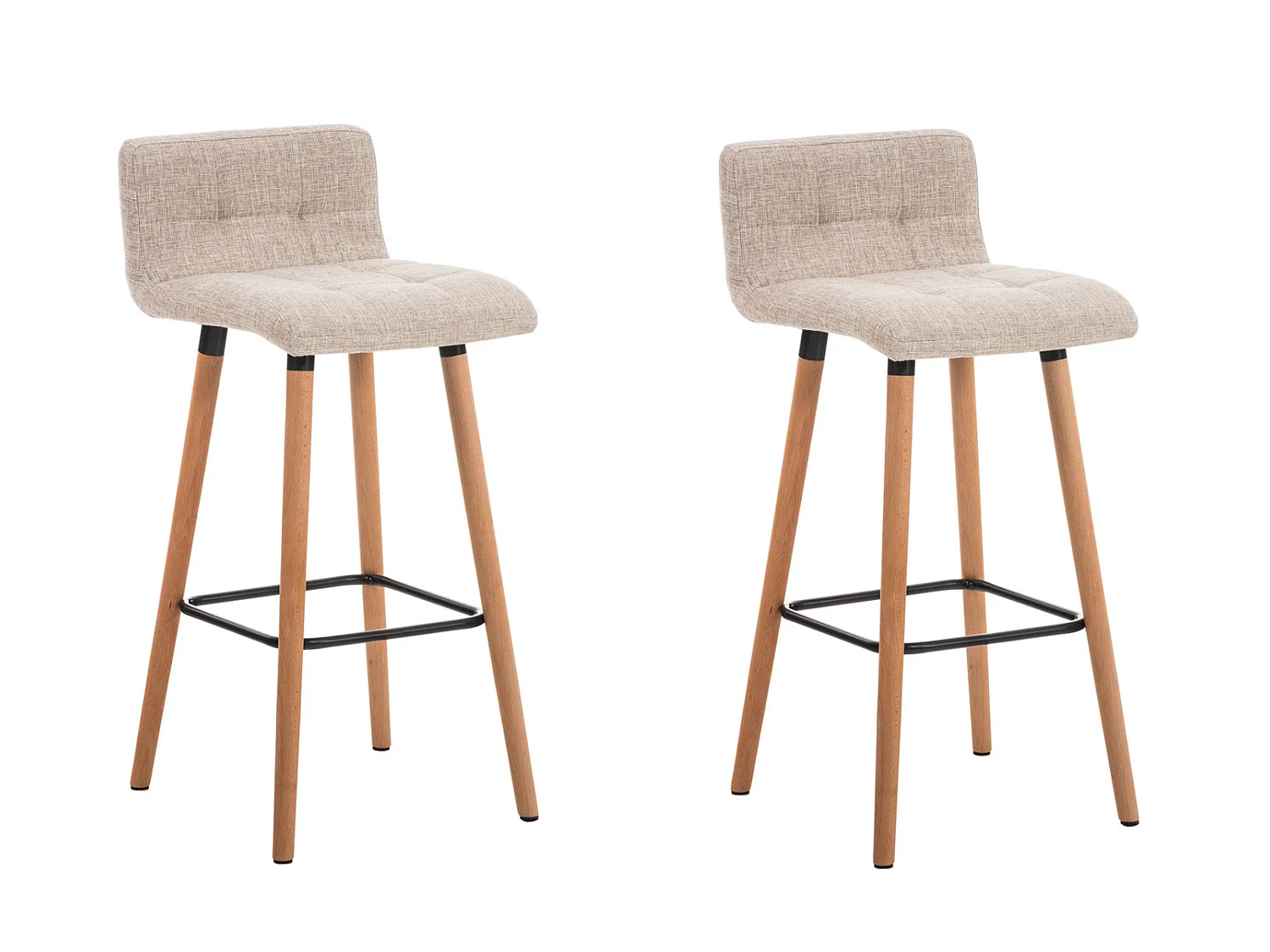 Lot de 2 tabourets bois marron 39 x 48 x 94 cm 10_0000541