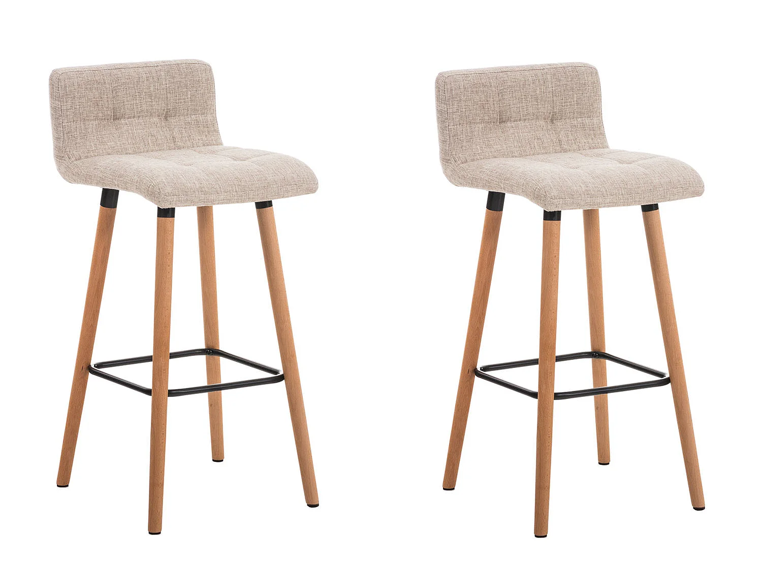 Lot de 2 tabourets bois marron 39 x 48 x 94 cm 10_0000541