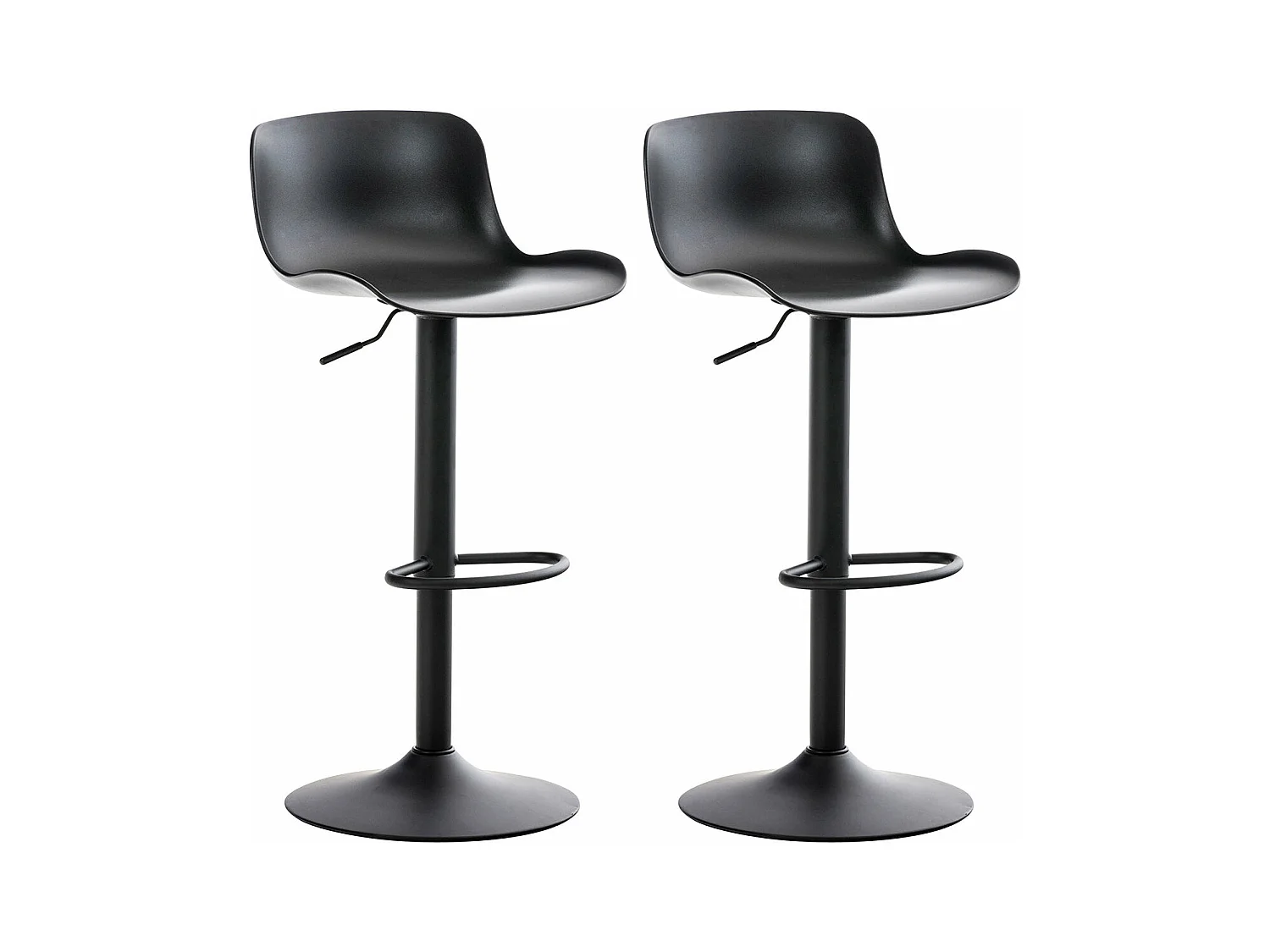 Lot de 2 tabourets noire 44 x 45 x 81 cm 10_0000318