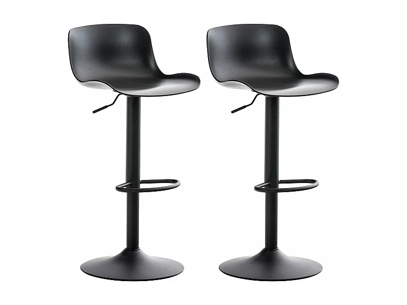 Lot de 2 tabourets noire 44 x 45 x 81 cm 10_0000318