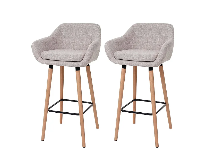 Lot de 2 tabourets tissu 53 x 37 x 99 cm TDB04029