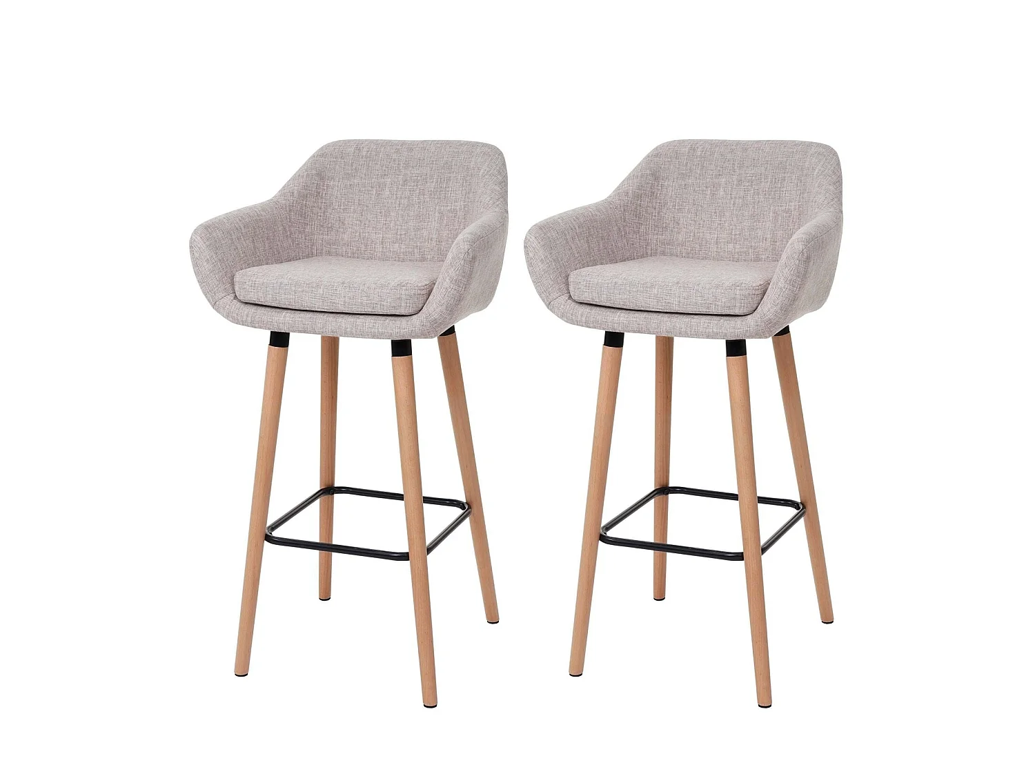 Lot de 2 tabourets tissu 53 x 37 x 99 cm TDB04029