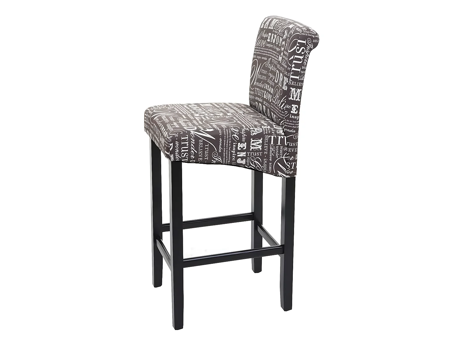 Lot de 2 tabourets tissu grise 39 x 53 x 105 cm TDB04074