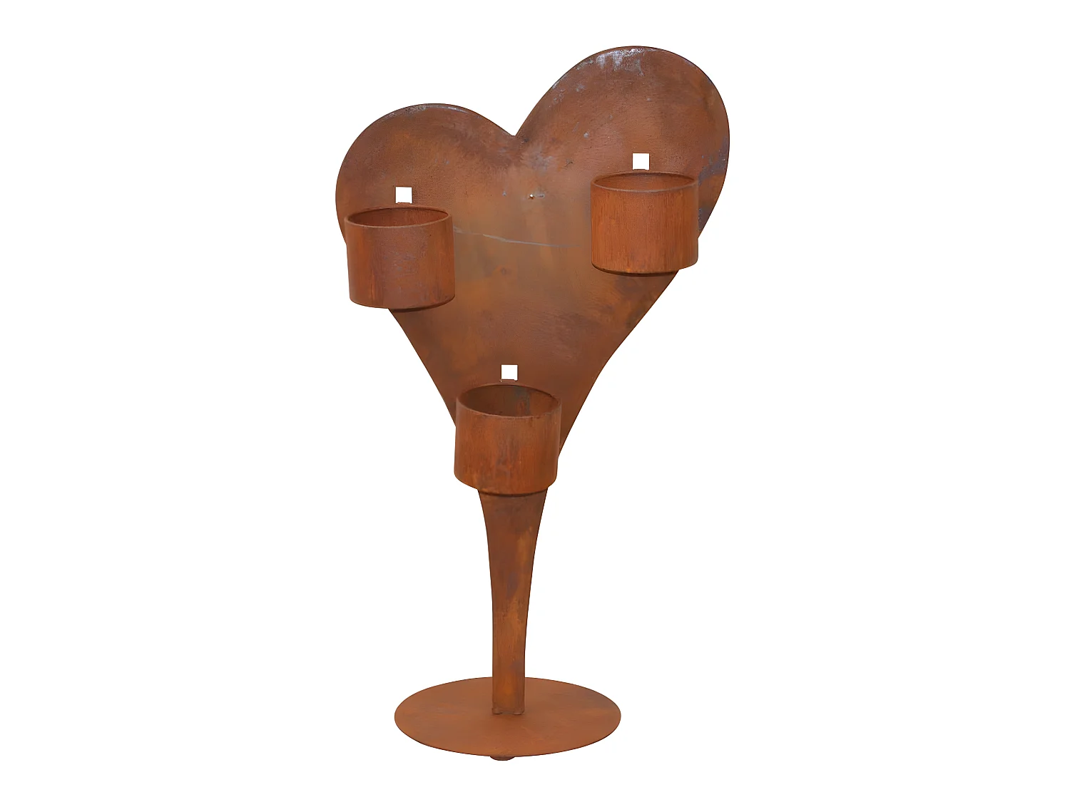 Jardinières porte-fleurs "coeur" avec métal argentée 49 x 30 x 89 cm DEC05102