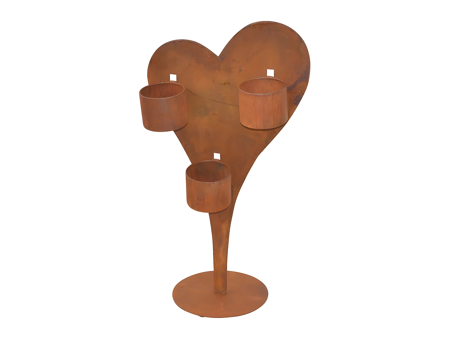 Jardinières porte-fleurs "coeur" avec métal argentée 49 x 30 x 89 cm DEC05102