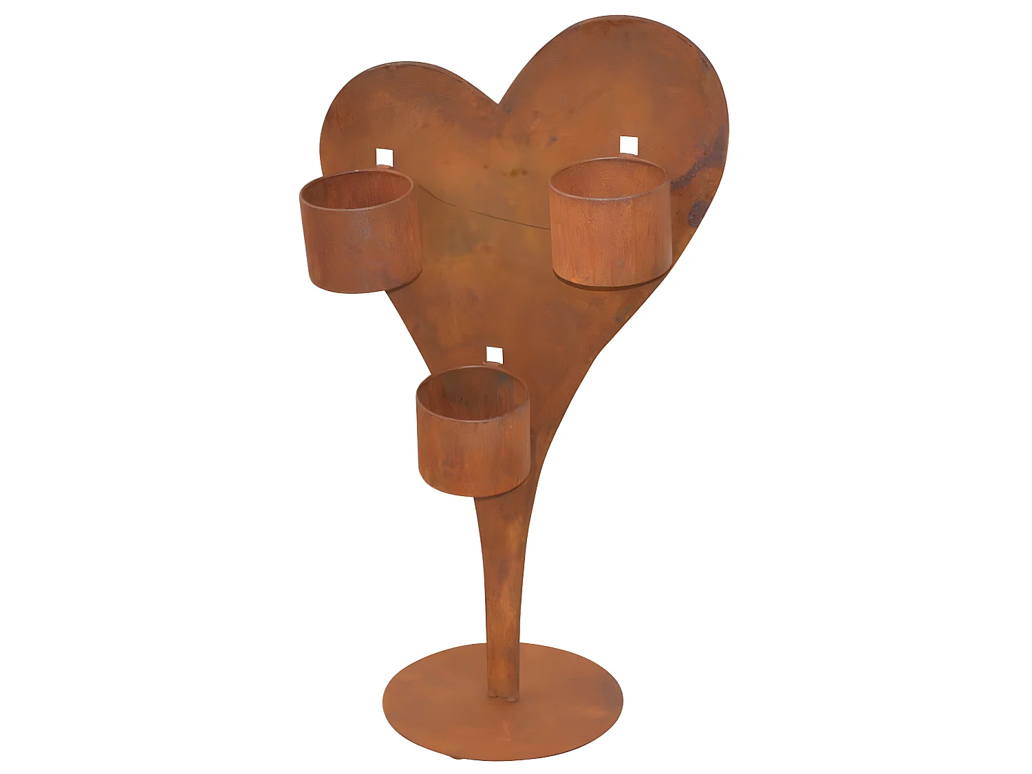 Jardinières porte-fleurs "coeur" avec métal argentée 49 x 30 x 89 cm DEC05102