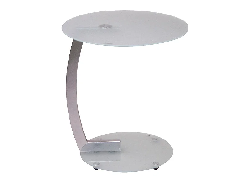 Table d'appoint moderne avec métal blanche 45 x 45 x 52 cm TABA05097