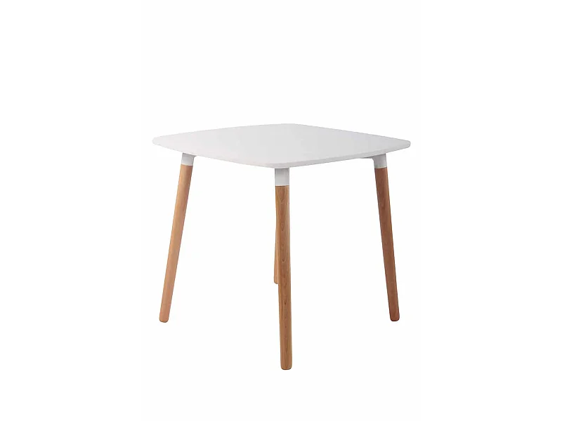 Table de cuisine table bois blanche 80 x 80 x 75 cm TAB10030