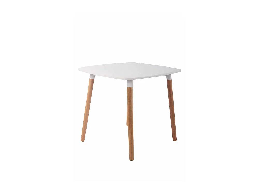 Table de cuisine table bois blanche 80 x 80 x 75 cm TAB10030
