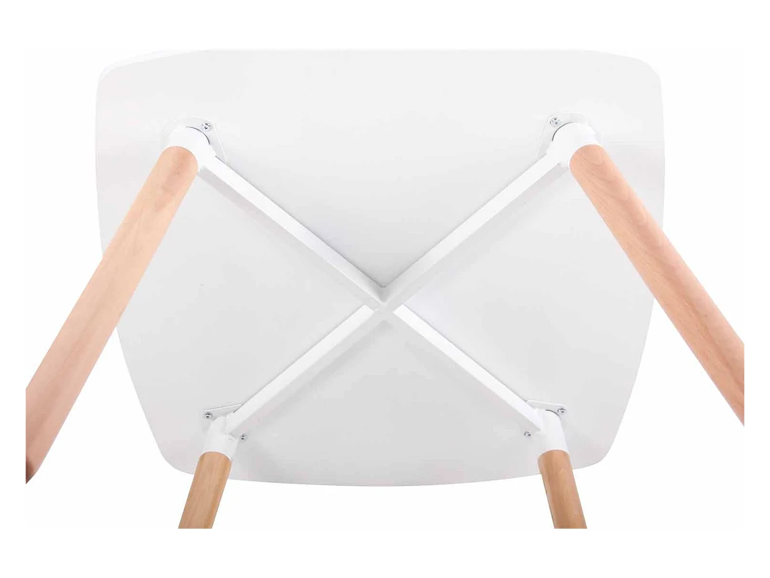 Table de cuisine table bois blanche 80 x 80 x 75 cm TAB10030