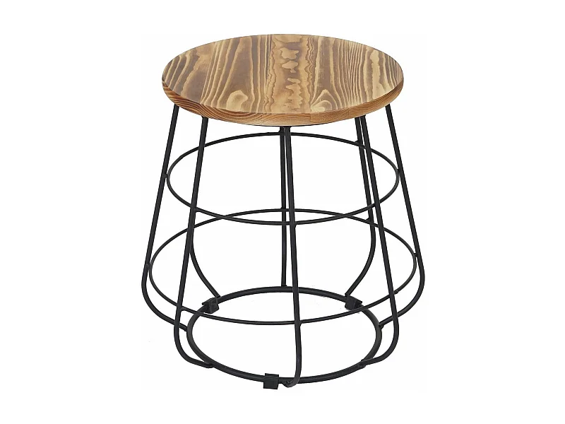 Table d'appoint table de bois marron 35 x 35 x 40 cm MDJ04119