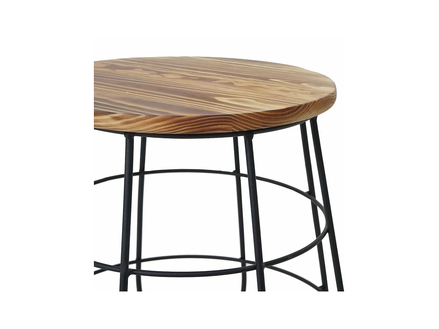 Table d'appoint table de bois marron 35 x 35 x 40 cm MDJ04119