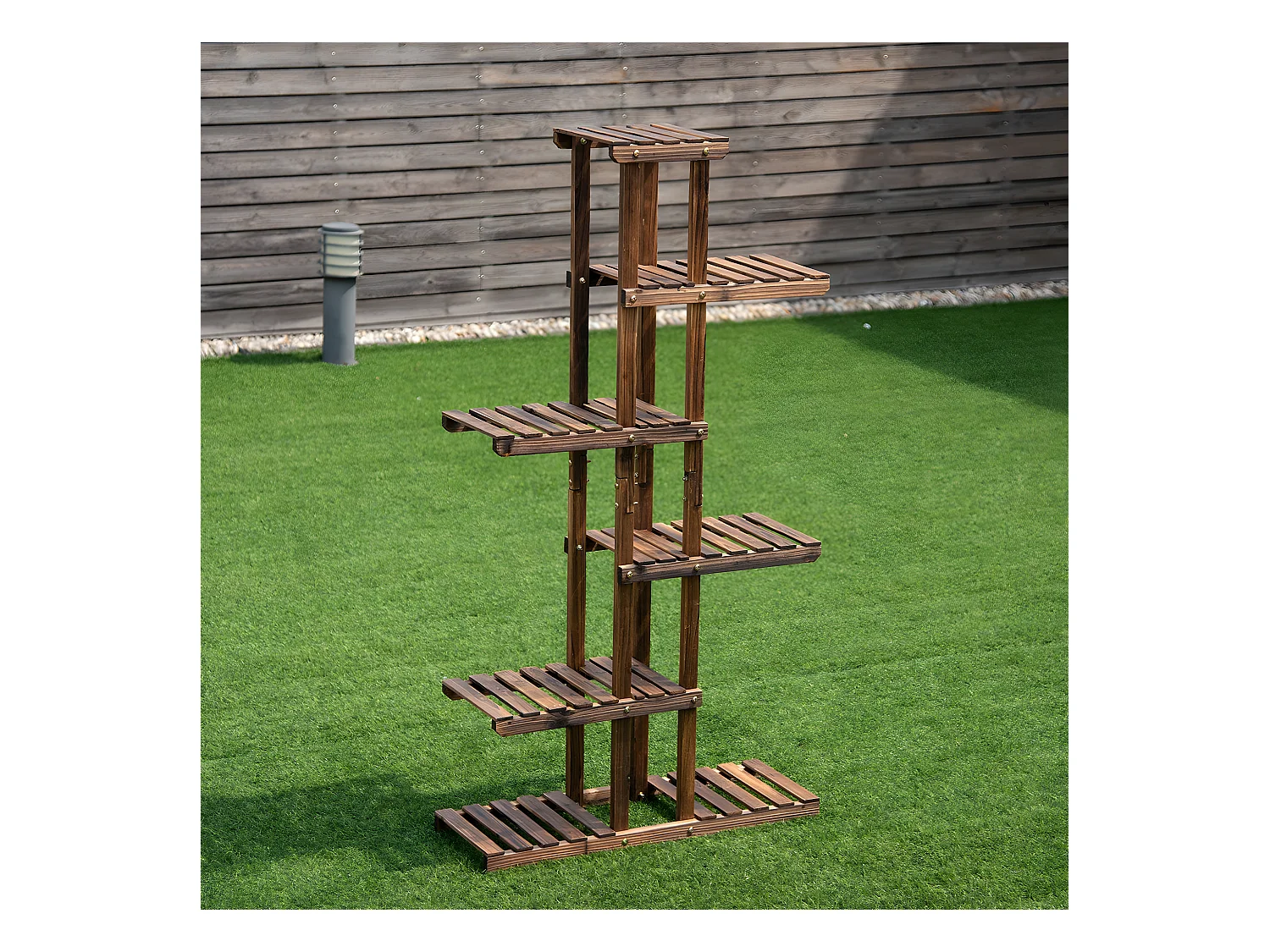 Etagère à fleurs en bois marron 75 x 25 x 140 cm 20_0000611