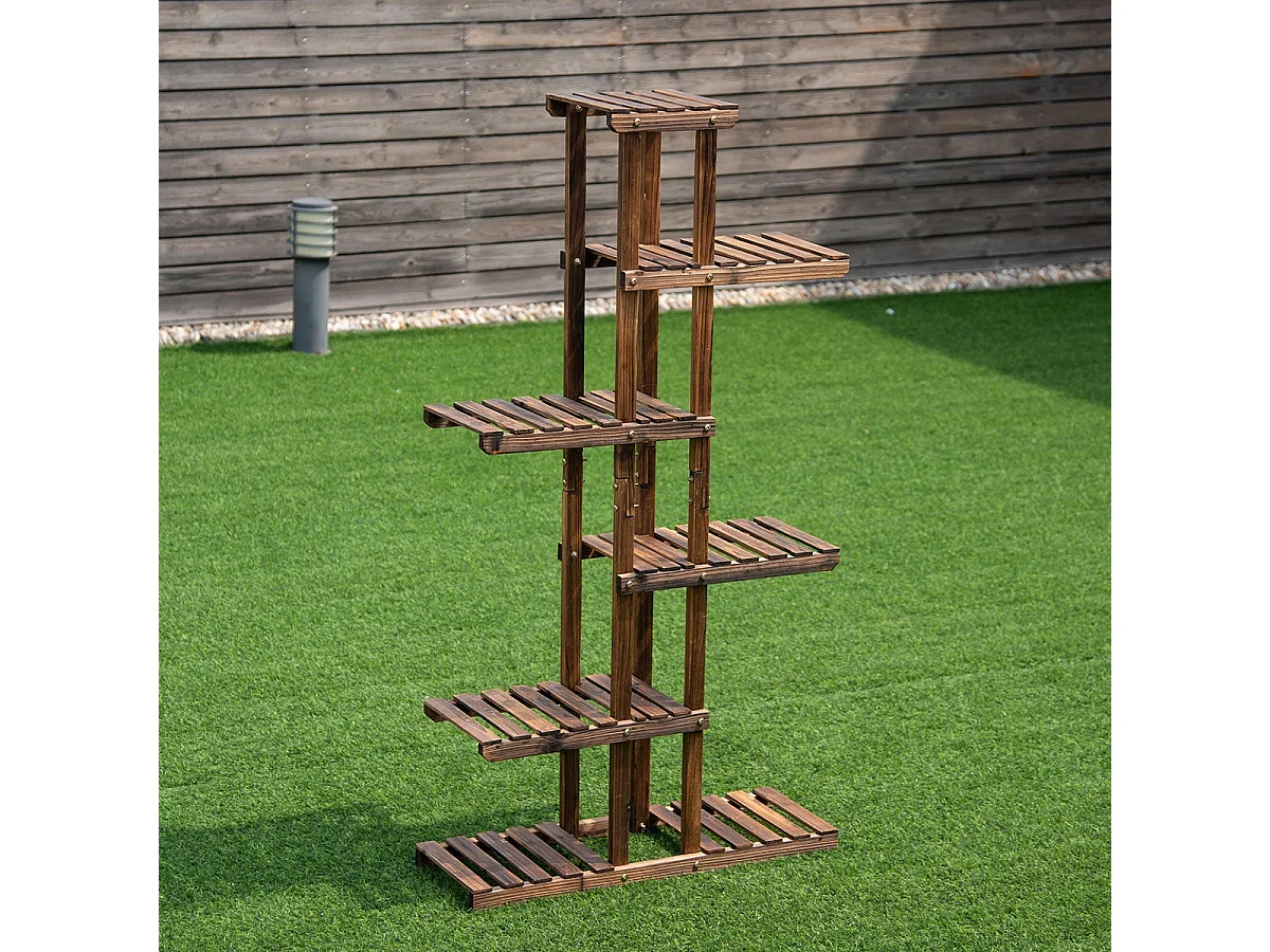 Etagère à fleurs en bois marron 75 x 25 x 140 cm 20_0000611