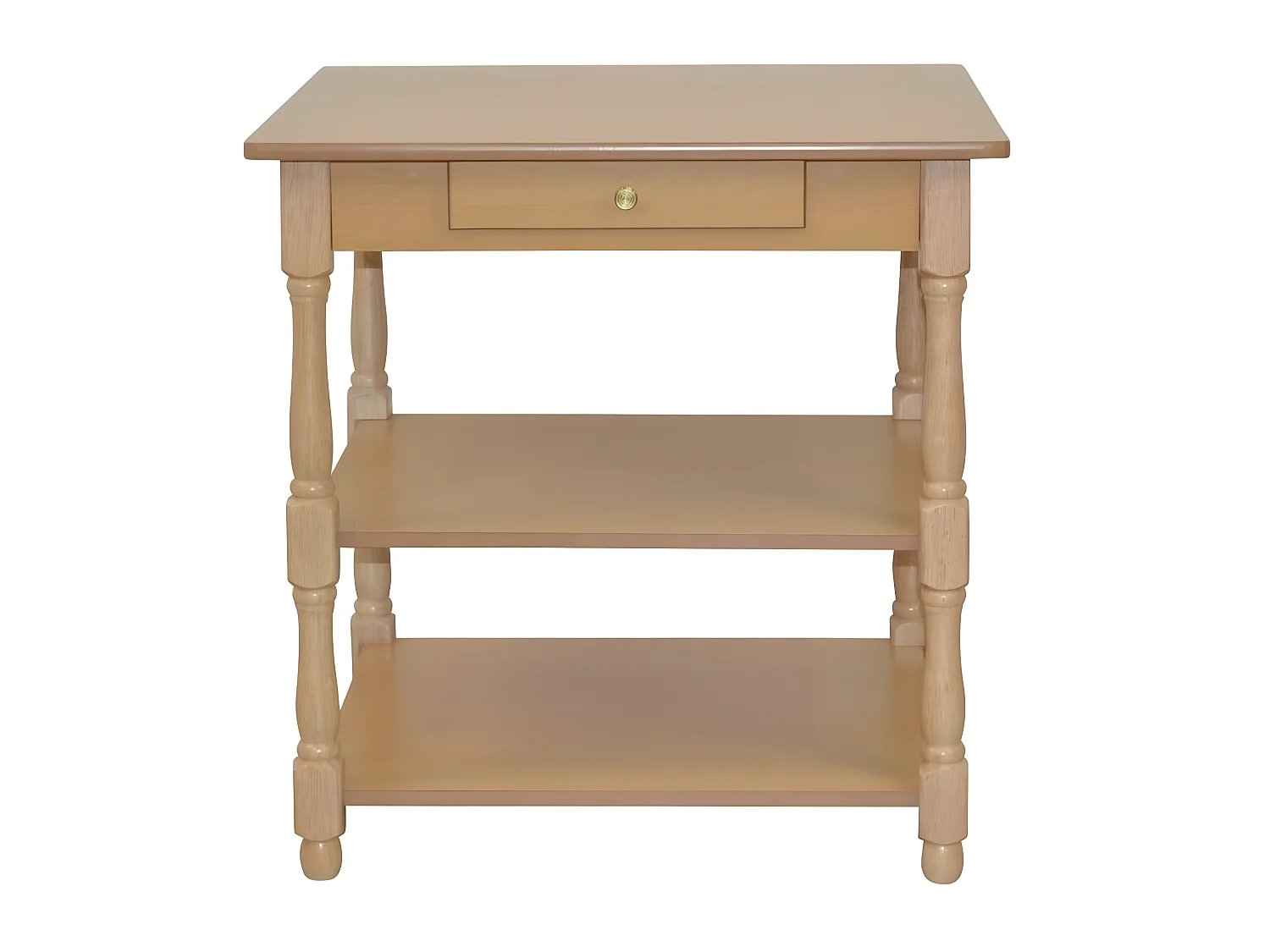 Table d'appoint décorative en effet bois beige 52 x 48 x 54 cm MED05138