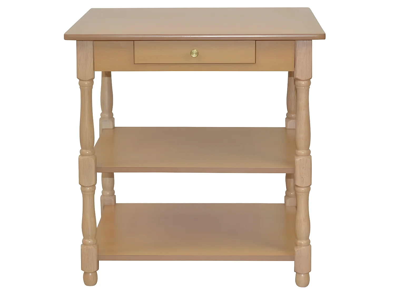Table d'appoint décorative en effet bois beige 52 x 48 x 54 cm MED05138