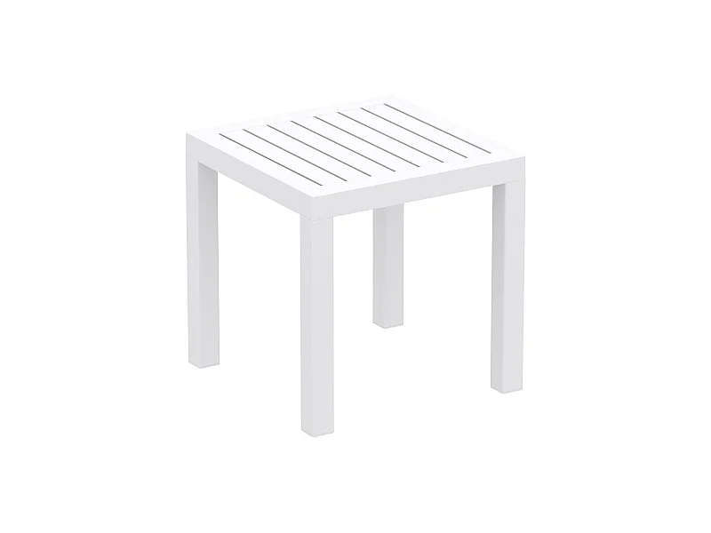 Petite table de jardin blanche 45 x 45 x 45 cm MDJ10199