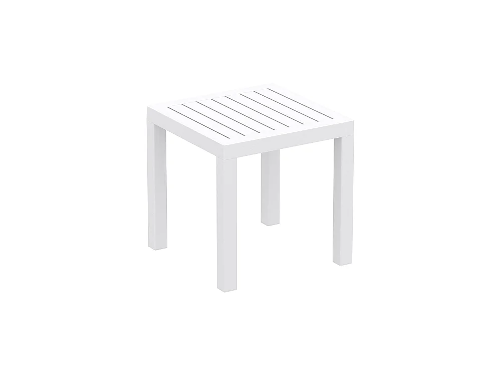 Petite table de jardin blanche 45 x 45 x 45 cm MDJ10199