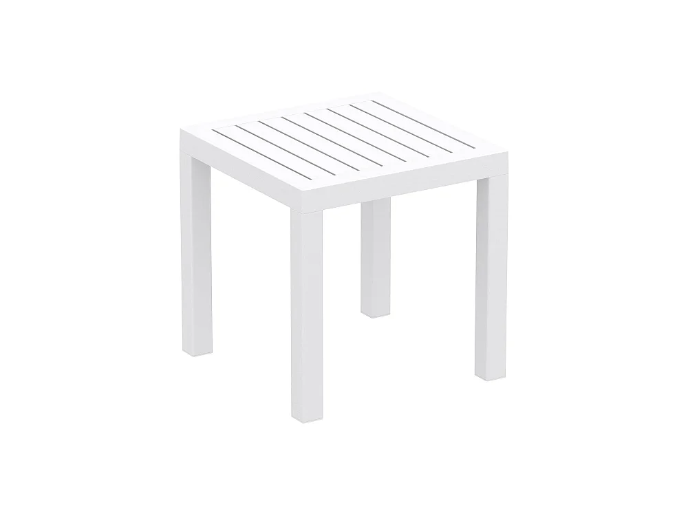 Petite table de jardin blanche 45 x 45 x 45 cm MDJ10199