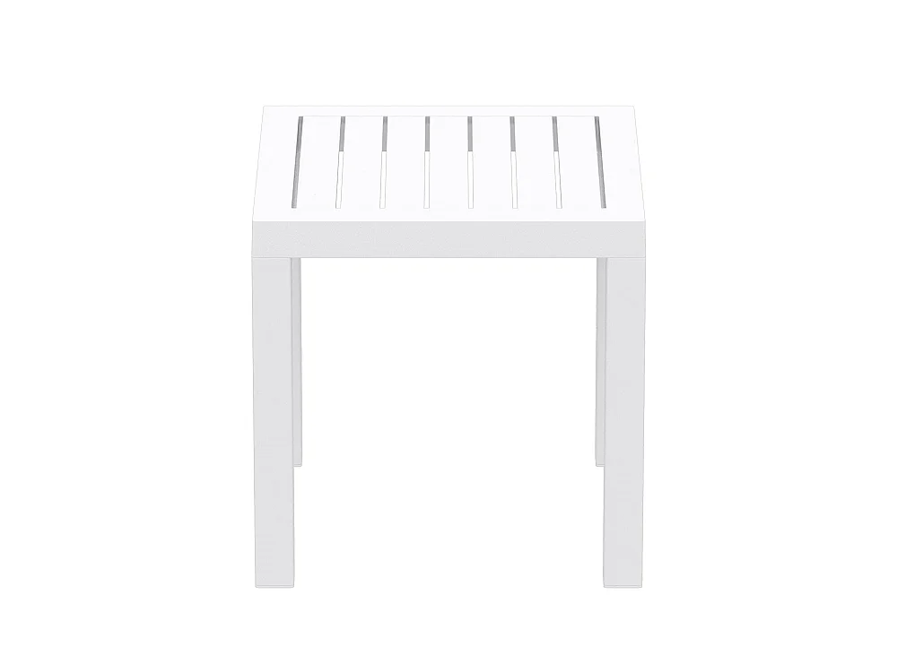 Petite table de jardin blanche 45 x 45 x 45 cm MDJ10199