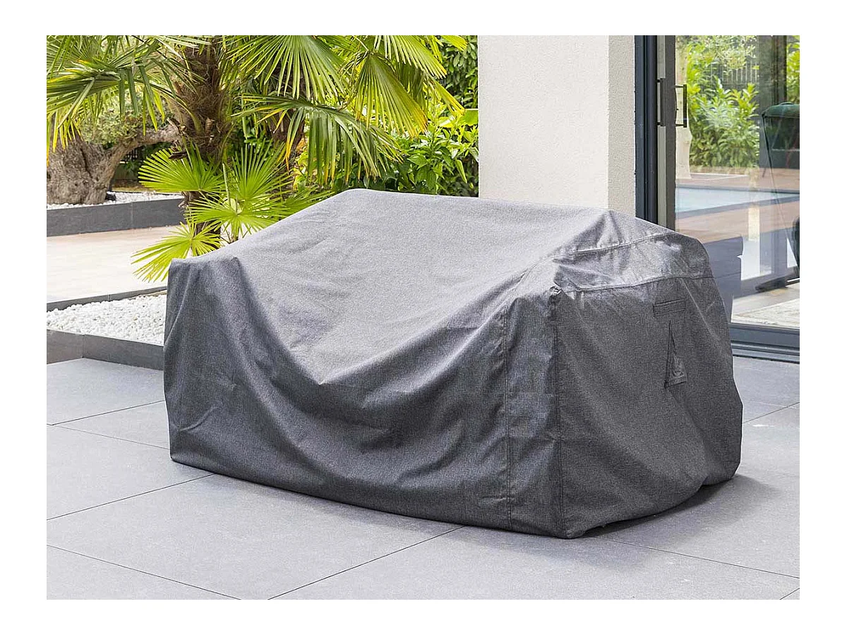 Housse pour canapé Hambo M gris - 200 x 115 x 100 cm - Hespéride