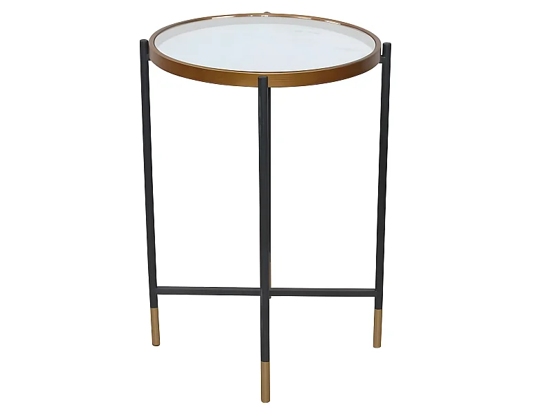 Table d'appoint porte fleurs métal argentée 40 x 40 x 60 cm TABA05125