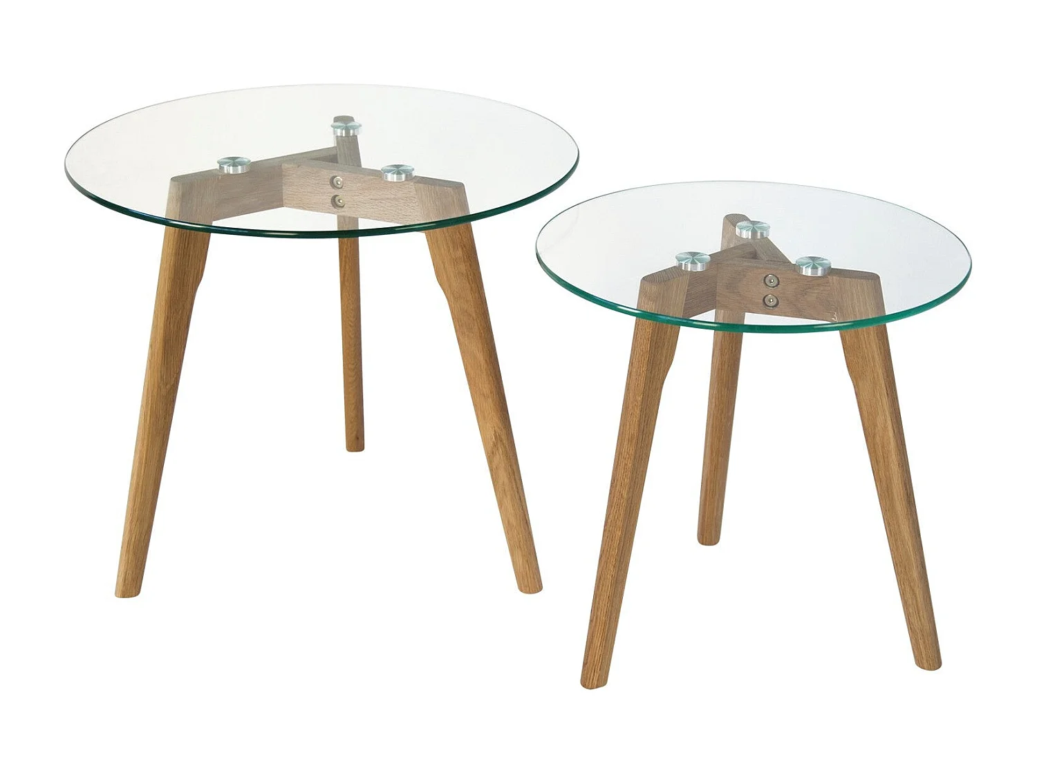 Set de deux tables bois 50 x 50 x 45 cm TABA06006