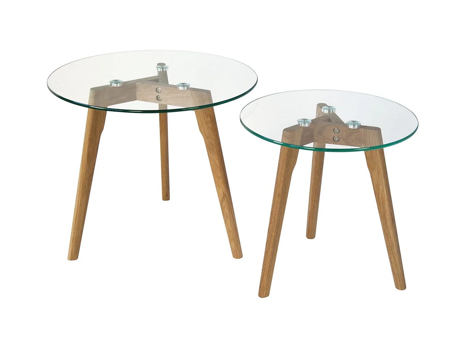 Set de deux tables bois 50 x 50 x 45 cm TABA06006