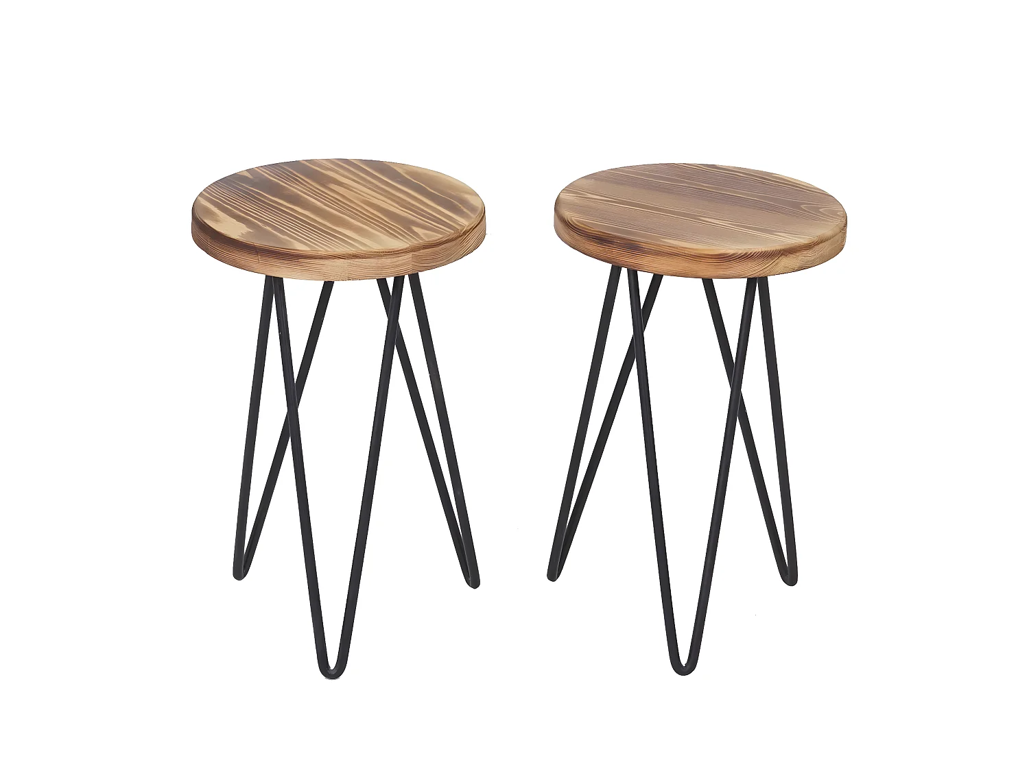 Lot de 2 tabourets 25 x 25 x 40 cm MDJ04118
