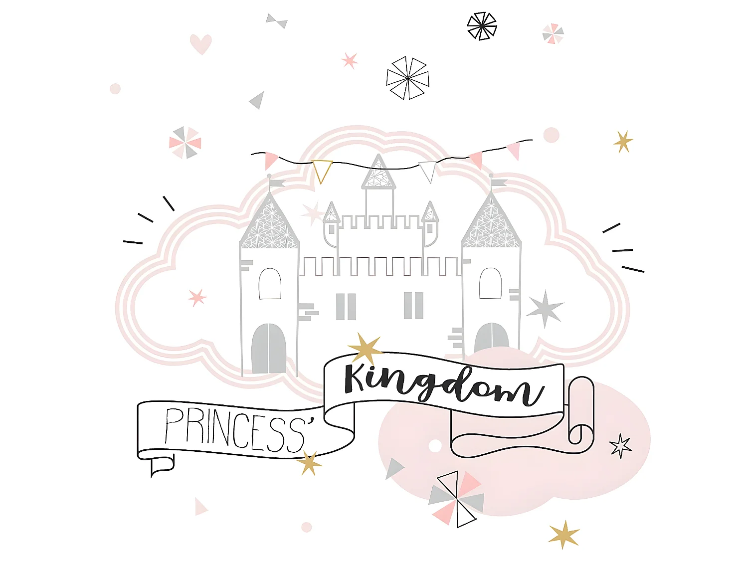 Parure de lit Princesse 140 x 200 cm Housse de couette en Coton avec sa taie