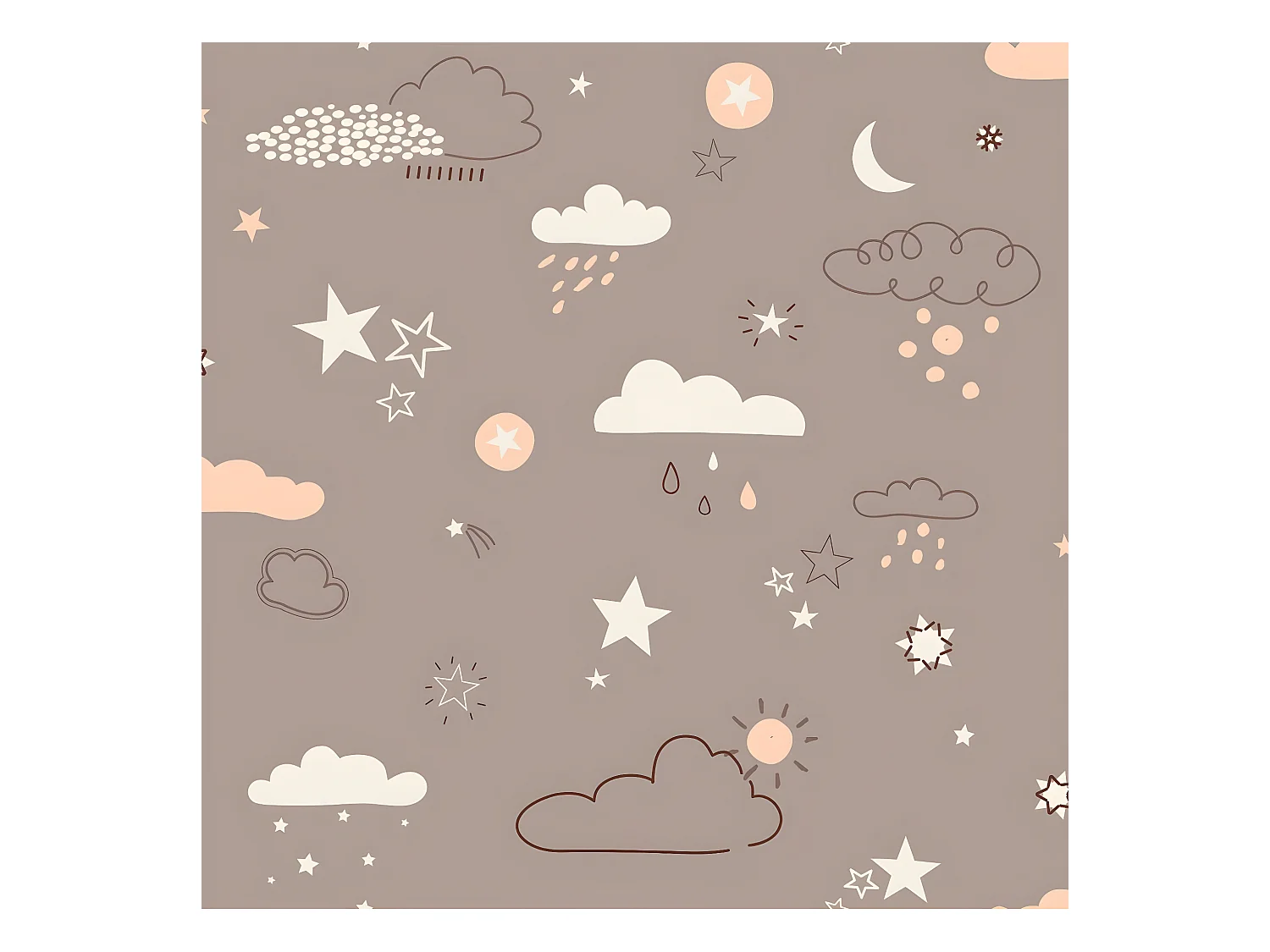 Capa de edredão para criança em algodão bege 90x190cm