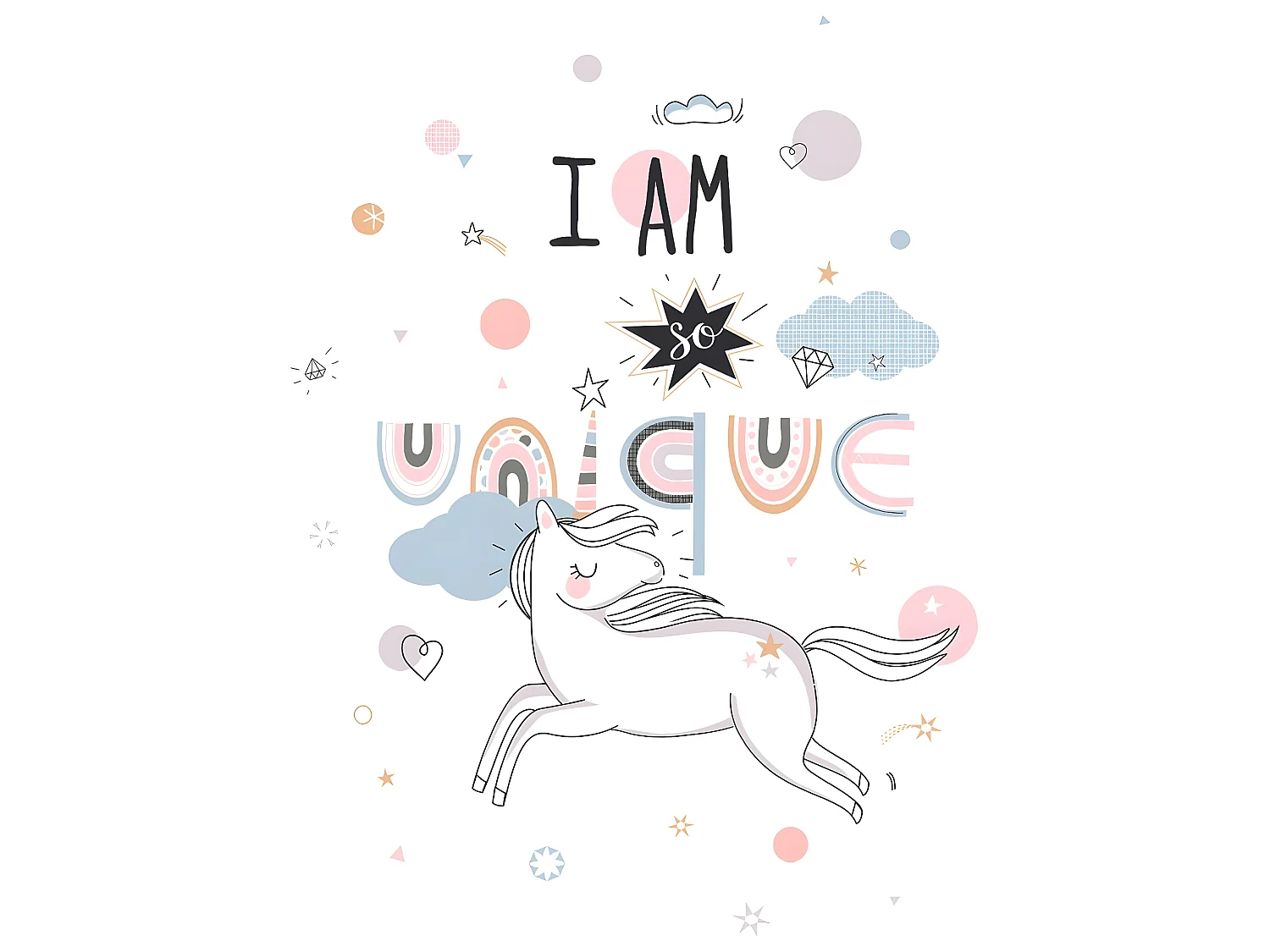 Parure de lit Licorne 140 x 200 cm Housse de couette en Coton avec sa taie