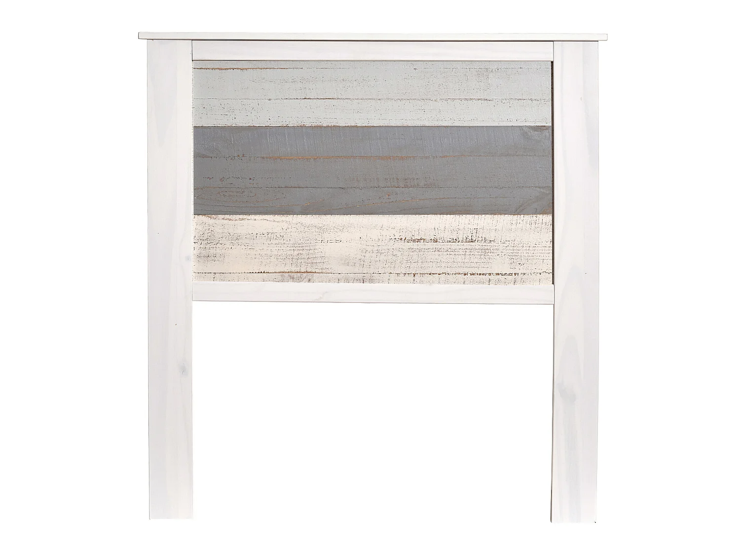 Tête de lit en pin coloris blanc et gris - Longueur 105 x Profondeur 4 x Hauteur 112 cm