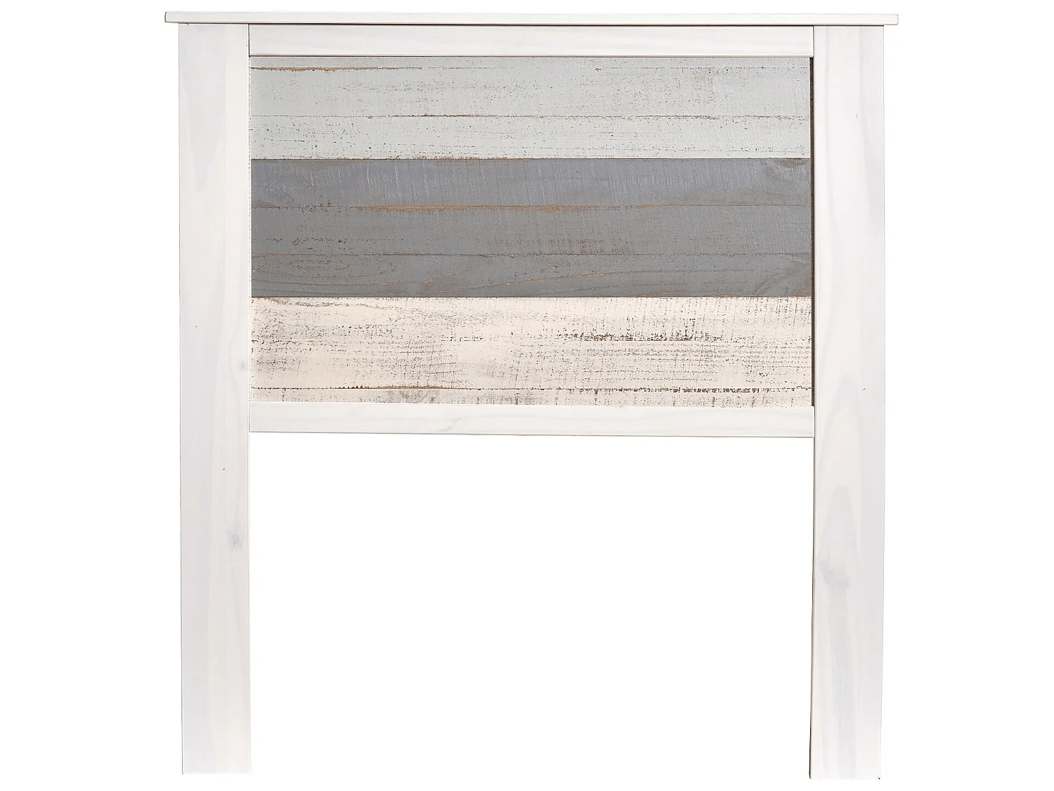 Tête de lit en pin coloris blanc et gris - Longueur 105 x Profondeur 4 x Hauteur 112 cm