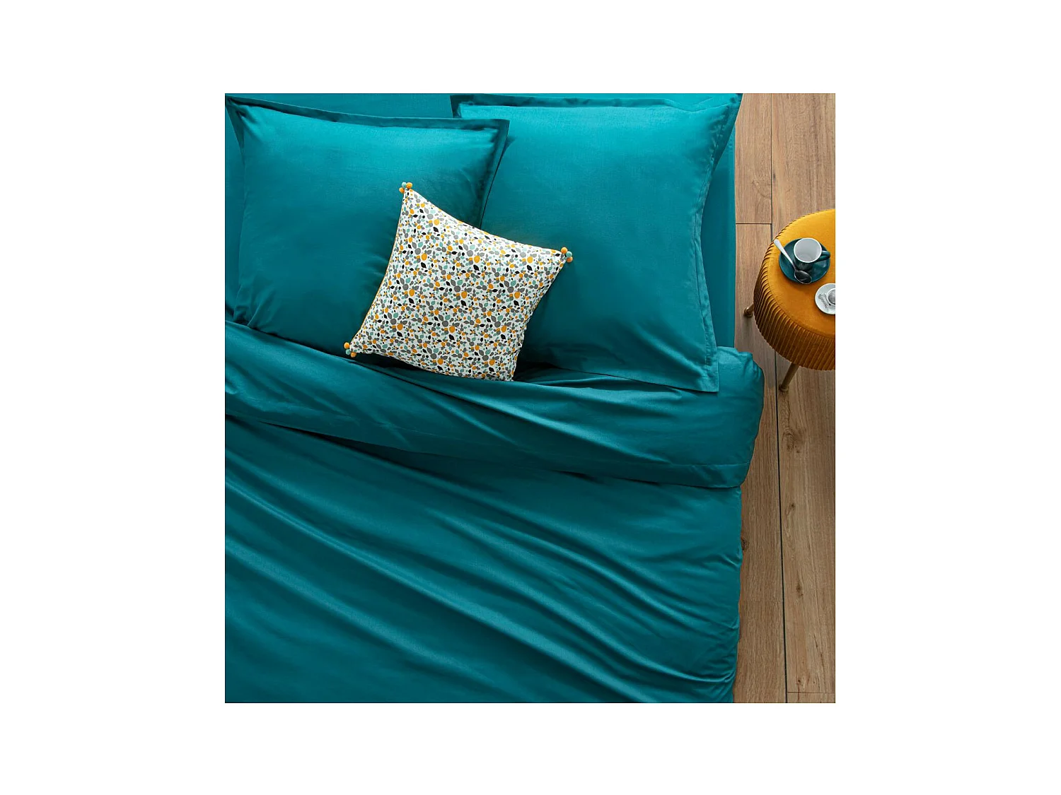 Housse de couette 1 Personne en Coton Canard 140 x 200 cm