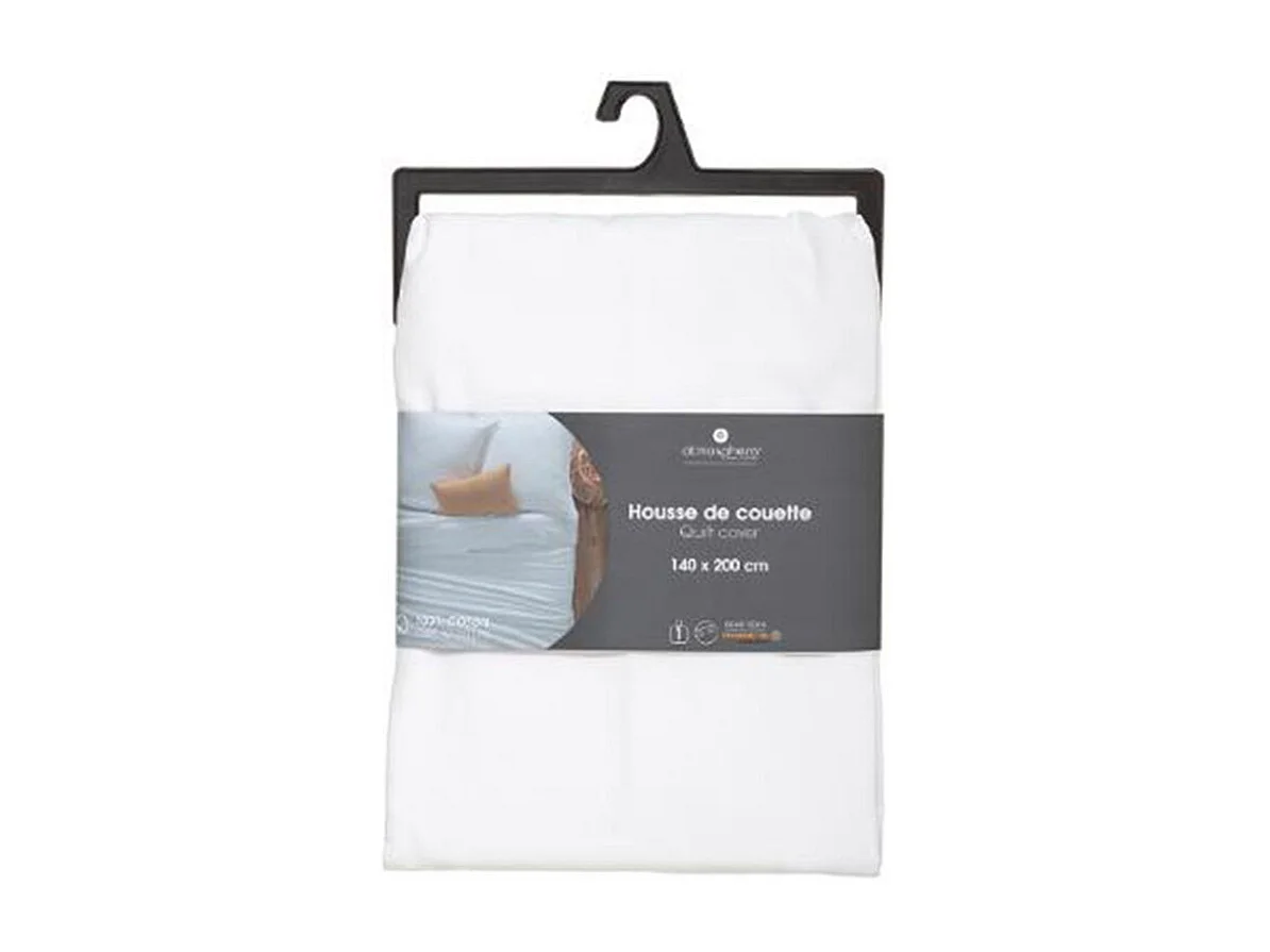 Funda nórdica algodón blanco 90x190cm