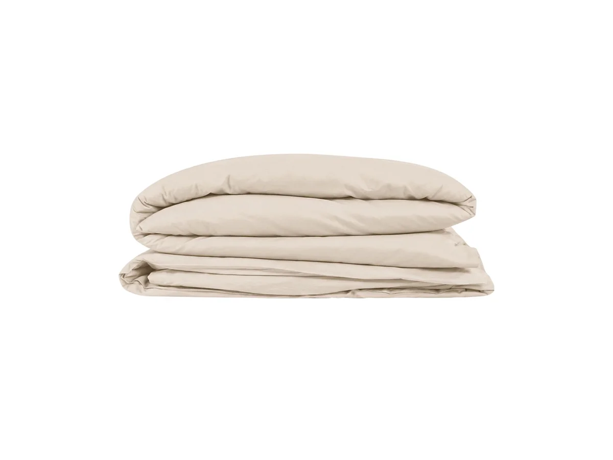 Housse de couette 2 Personnes en Coton Beige lin 240 x 220 cm